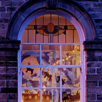 2025.68.2: Saltaire Advent Window (Santa's sleigh and reindeer). Digital image credit: Saltaire Collection