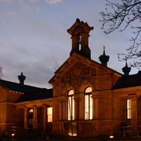 2025.68.87: Salt Building (Shipley College) in low light. Digital image credit: Saltaire Collection