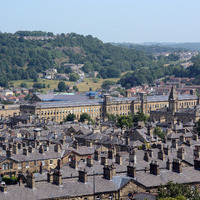 2025.68.36: Village and Mill from St Peters Tower Top. Digital image credit: Saltaire Collection
