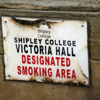 2025.68.86: Shipley College smoking area. Digital image credit: Saltaire Collection