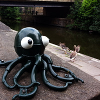 2025.68.31: Saltaire monster by the canal. Digital image credit: Saltaire Collection