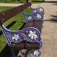 2025.68.110: Roberts Park bench. Digital image credit: Saltaire Collection