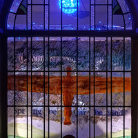 2025.68.14: Saltaire Advent Window (Angel of the North). Digital image credit: Saltaire Collection